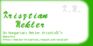 krisztian mekler business card